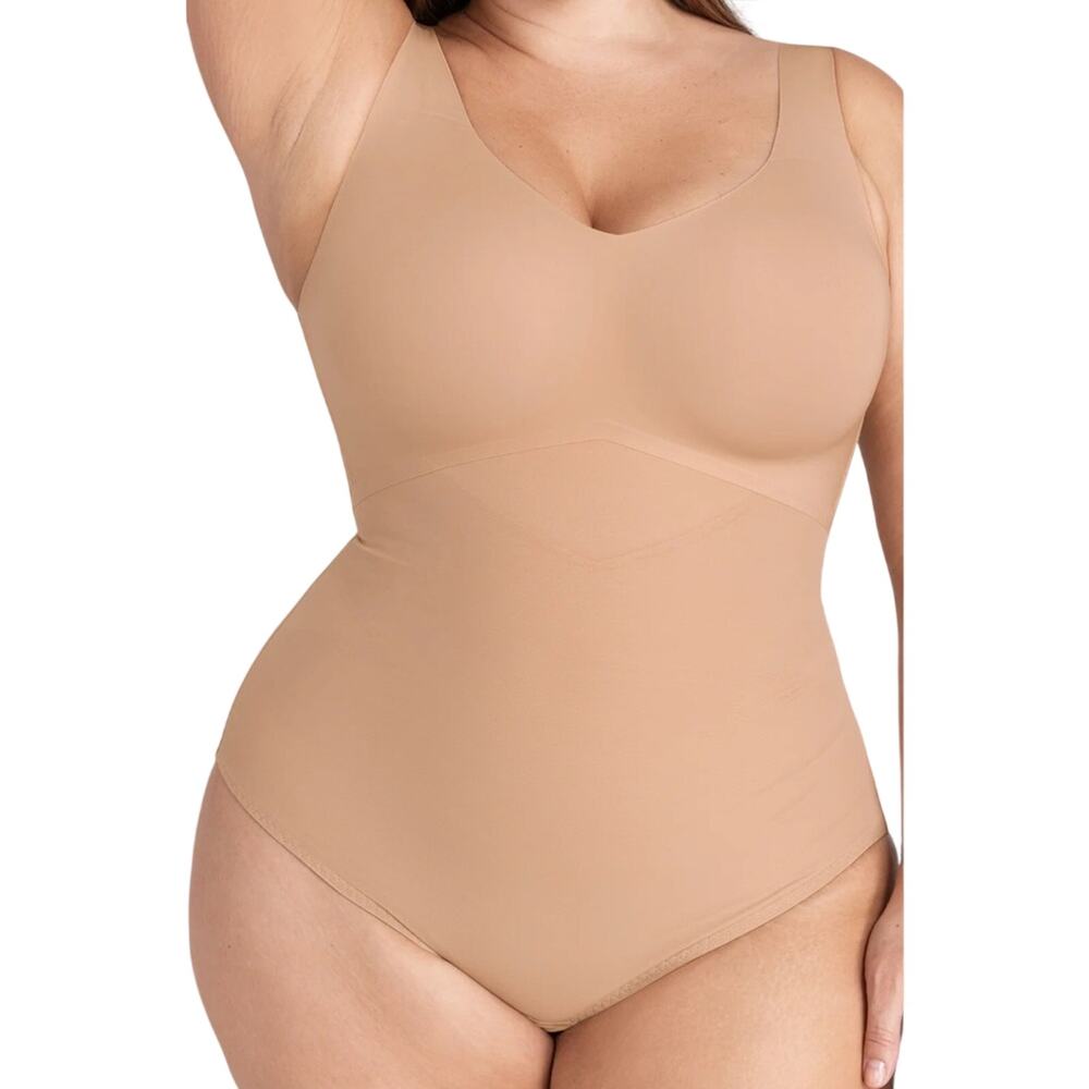 Honeylove Tank Bodysuit Sand Nude Plus Size 3X Shapewear Tummy Control NWT